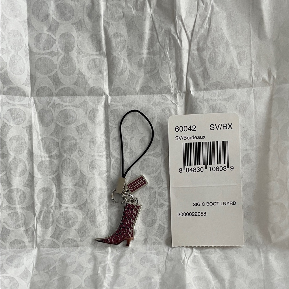 Coach Bordeaux Boot Keychain